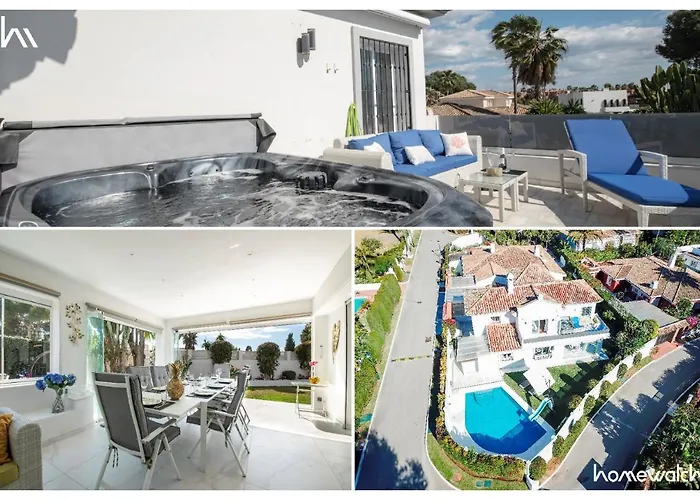 Villa Encantadora Junto A La Playa En Los Monteros Con Seguridad 24 Horas